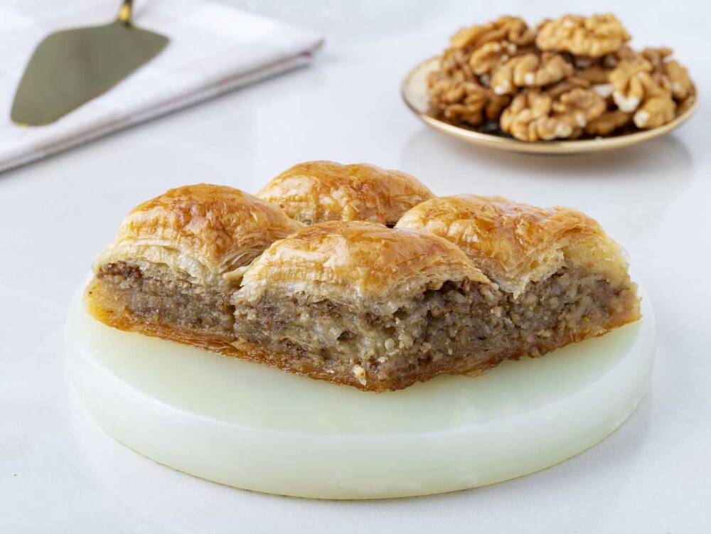 Classic Turkish baklava with walnuts - 1