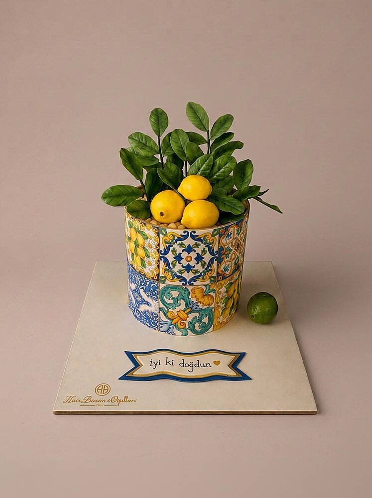 İtalyan Tarzı Limon Figürlü Pasta - 1